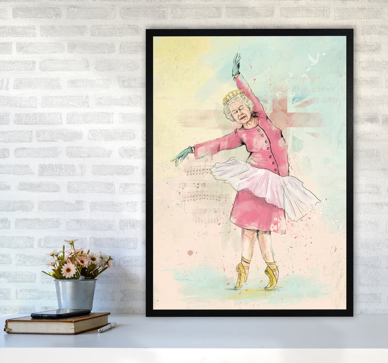 Dancing Queen Art Print by Balaz Solti A1 White Frame