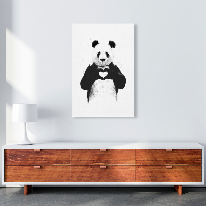 All You Need Is Love Panda Animal Art Print by Balaz Solti A1 Canvas