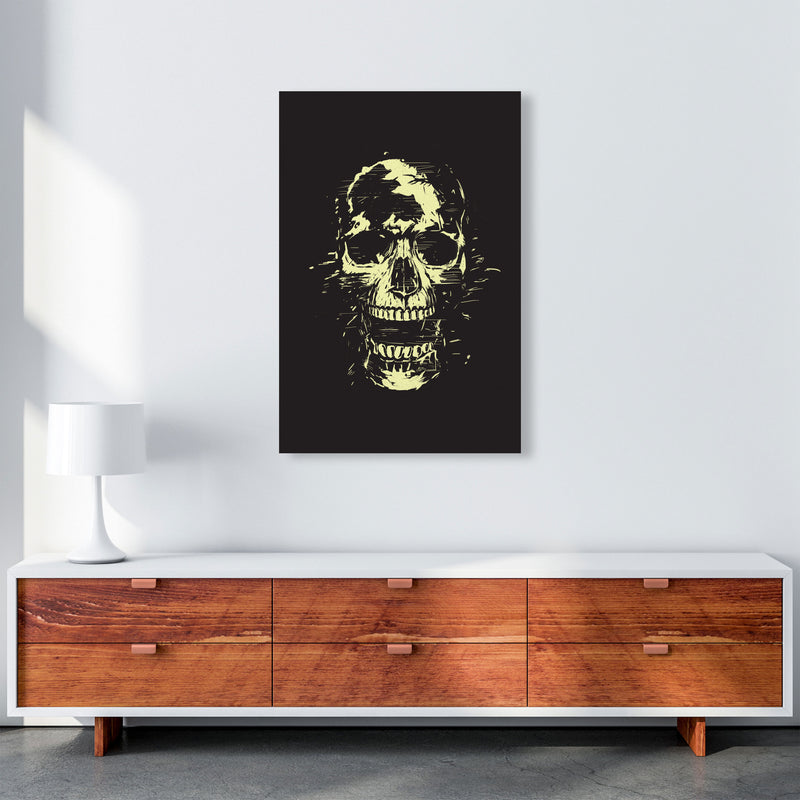 Scream Skull Black Art Print by Balaz Solti A1 Canvas