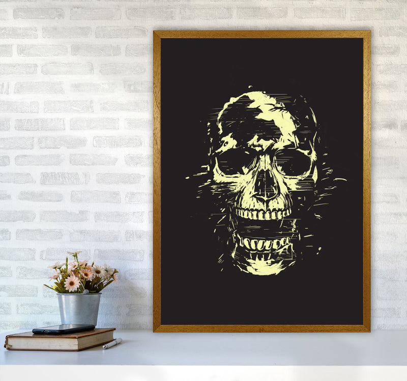 Scream Skull Black Art Print by Balaz Solti A1 Print Only