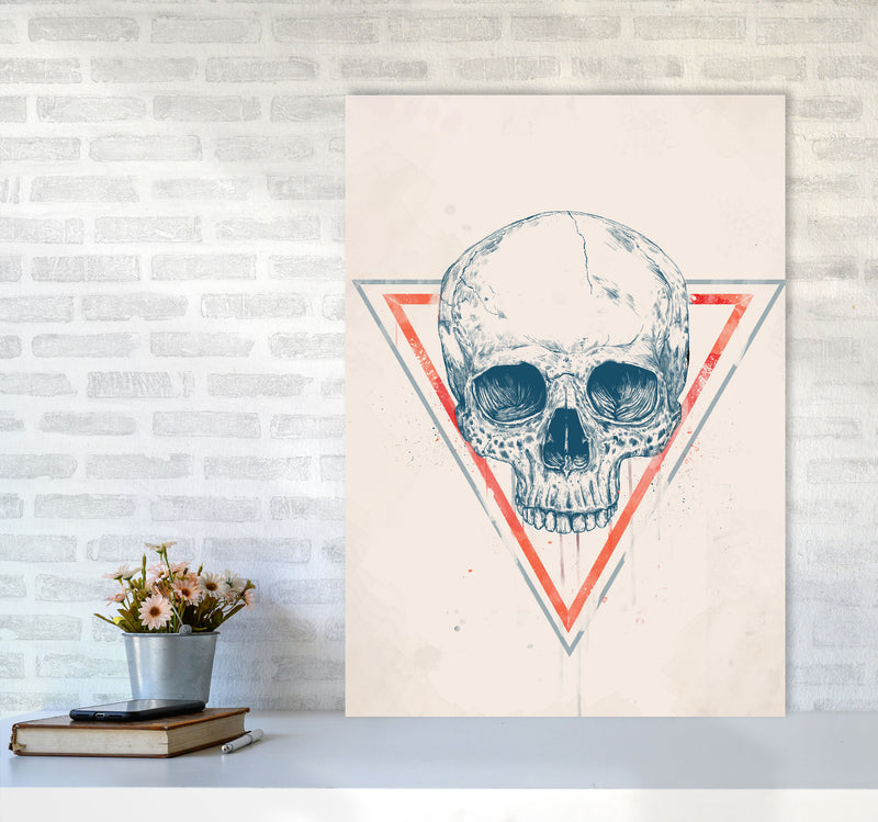Skull In Triangles Art Print by Balaz Solti A1 Black Frame