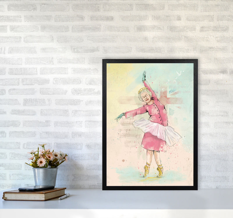 Dancing Queen Art Print by Balaz Solti A2 White Frame