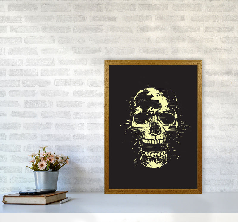 Scream Skull Black Art Print by Balaz Solti A2 Print Only