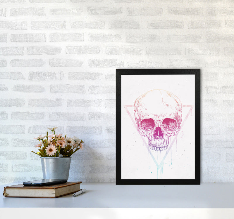 Skull In Triangle Art Print by Balaz Solti A3 White Frame