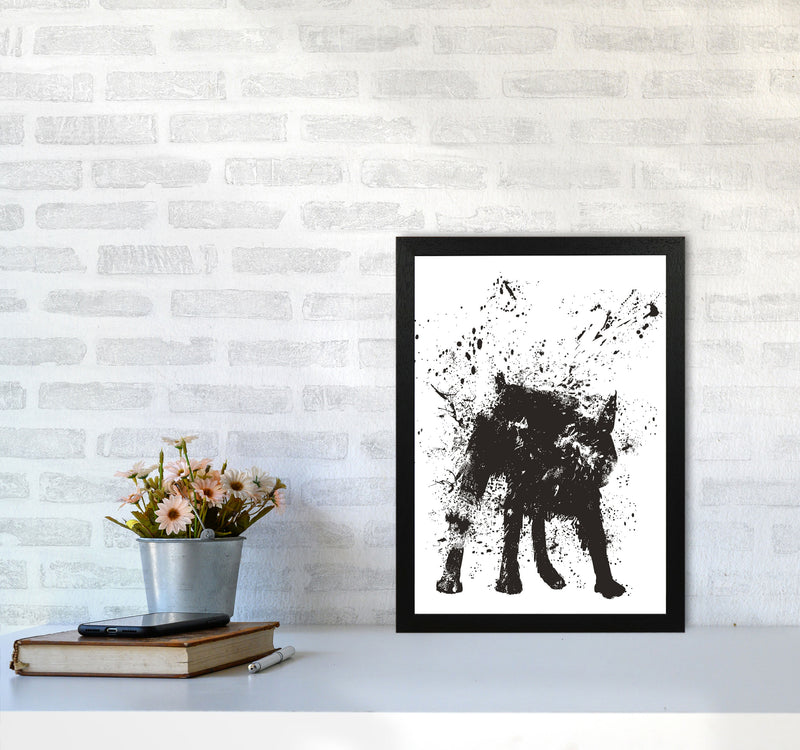 Wet Dog Animal Art Print by Balaz Solti A3 White Frame