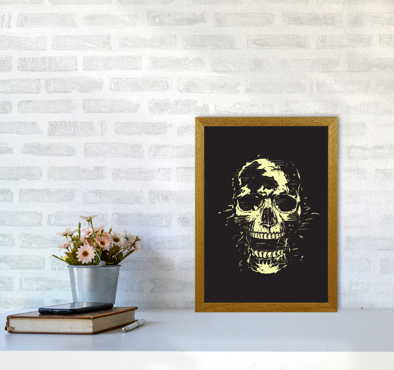 Scream Skull Black Art Print by Balaz Solti A3 Print Only