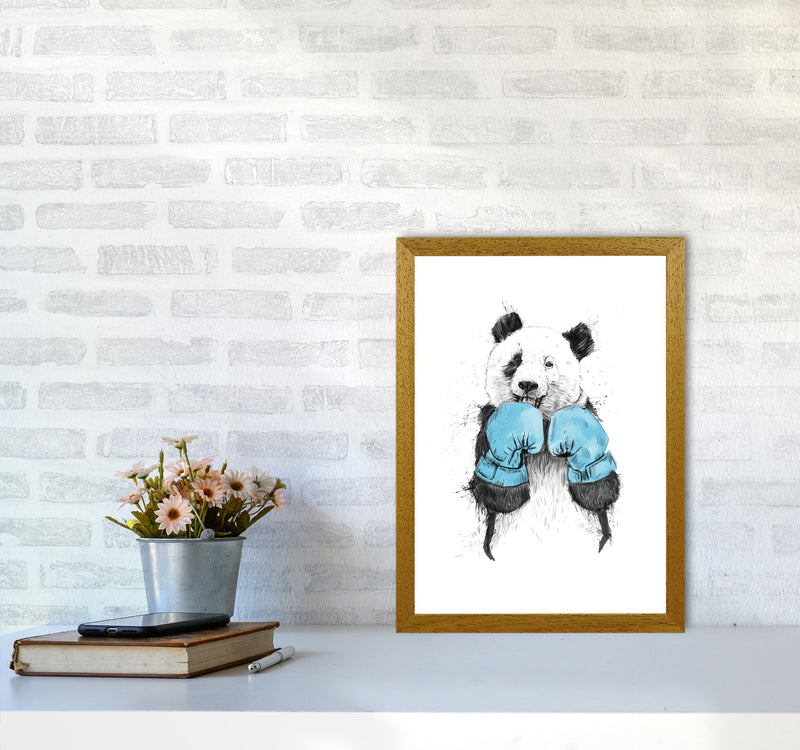The Winner Boxing Panda Animal Art Print by Balaz Solti A3 Print Only