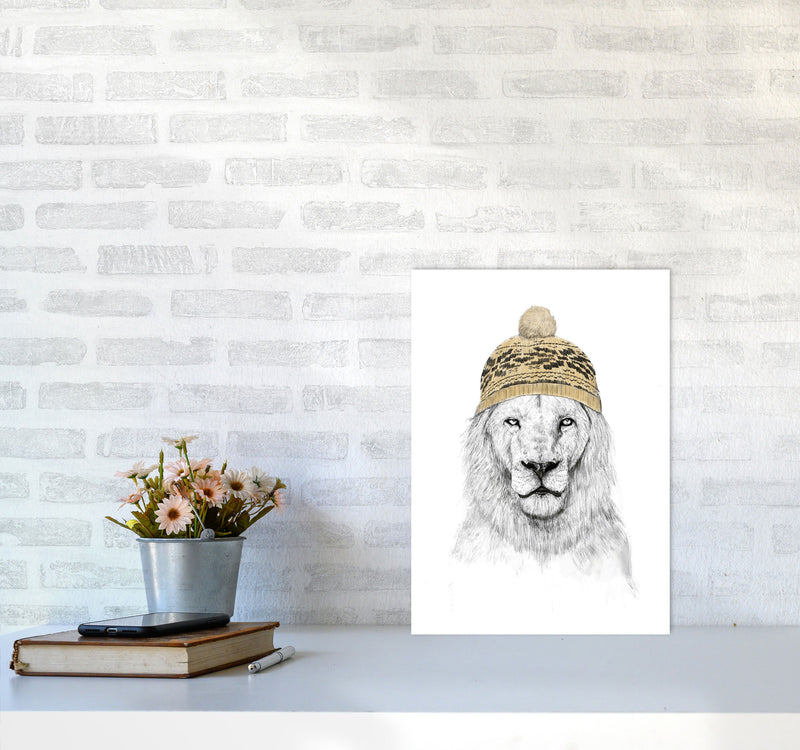 Winter Is Here Animal Art Print by Balaz Solti A3 Black Frame