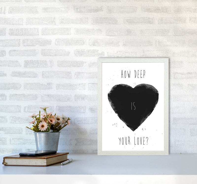 How Deep Is Your Love? Art Print by Balaz Solti A3 Oak Frame