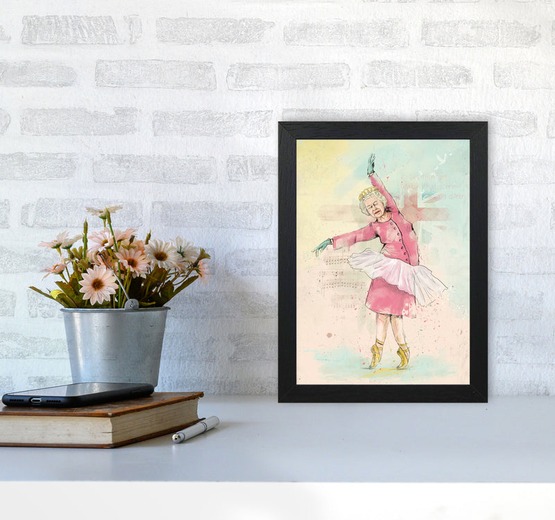 Dancing Queen Art Print by Balaz Solti A4 White Frame