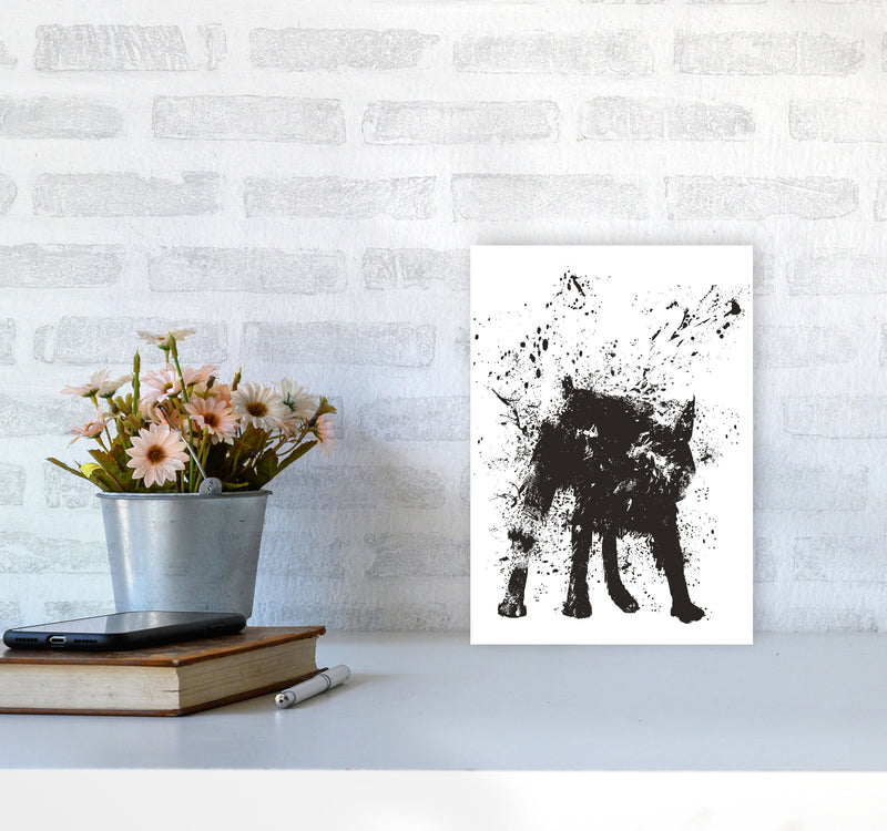 Wet Dog Animal Art Print by Balaz Solti A4 Black Frame
