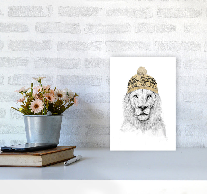 Winter Is Here Animal Art Print by Balaz Solti A4 Black Frame