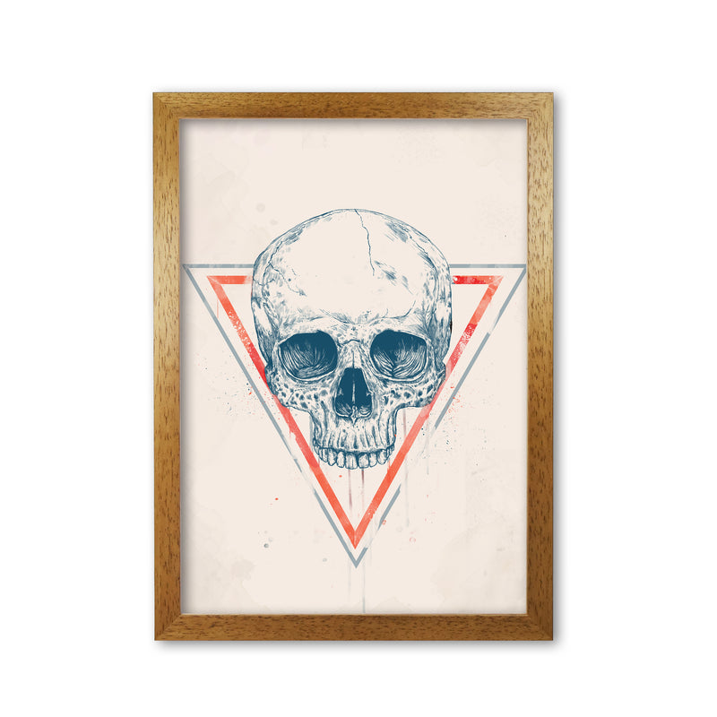 Skull In Triangles Art Print by Balaz Solti Oak Grain