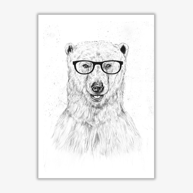 Geeky Bear Animal Art Print by Balaz Solti Print Only