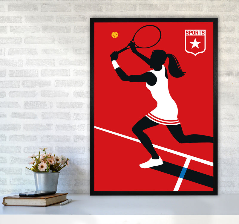 Tennis Art Print by Bo Lundberg A1 White Frame