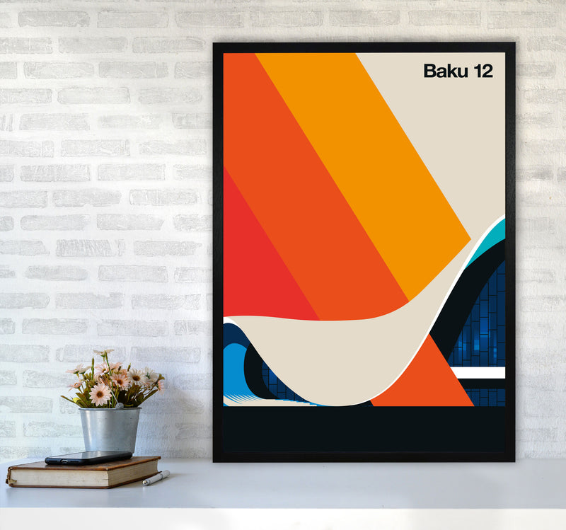 Baku 12 Art Print by Bo Lundberg A1 White Frame