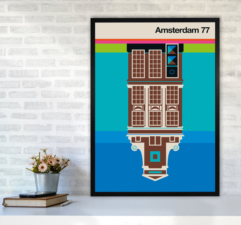 Amsterdam 77 Art Print by Bo Lundberg A1 White Frame