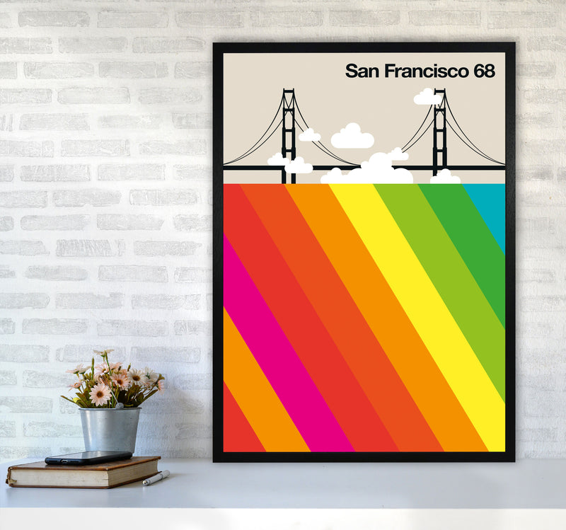 San Francisco 68 Art Print by Bo Lundberg A1 White Frame
