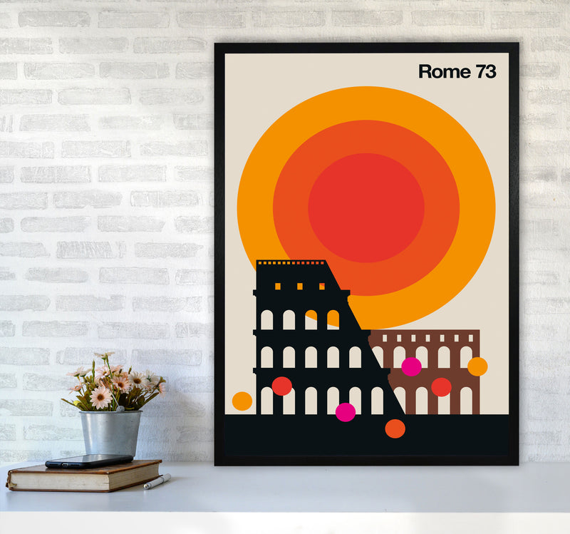 Rome 73 Art Print by Bo Lundberg A1 White Frame