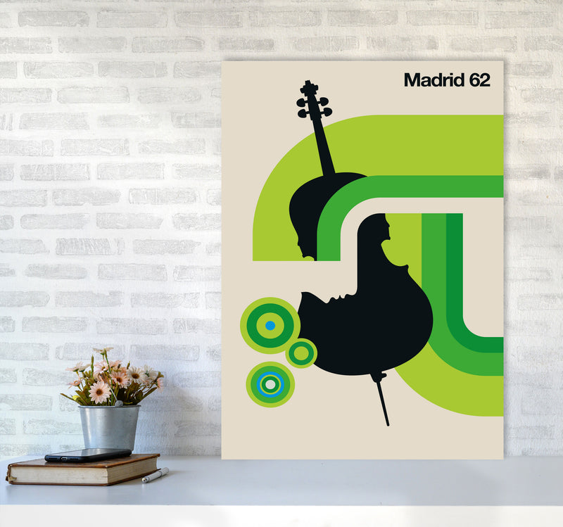 Madrid 62 Art Print by Bo Lundberg A1 Black Frame