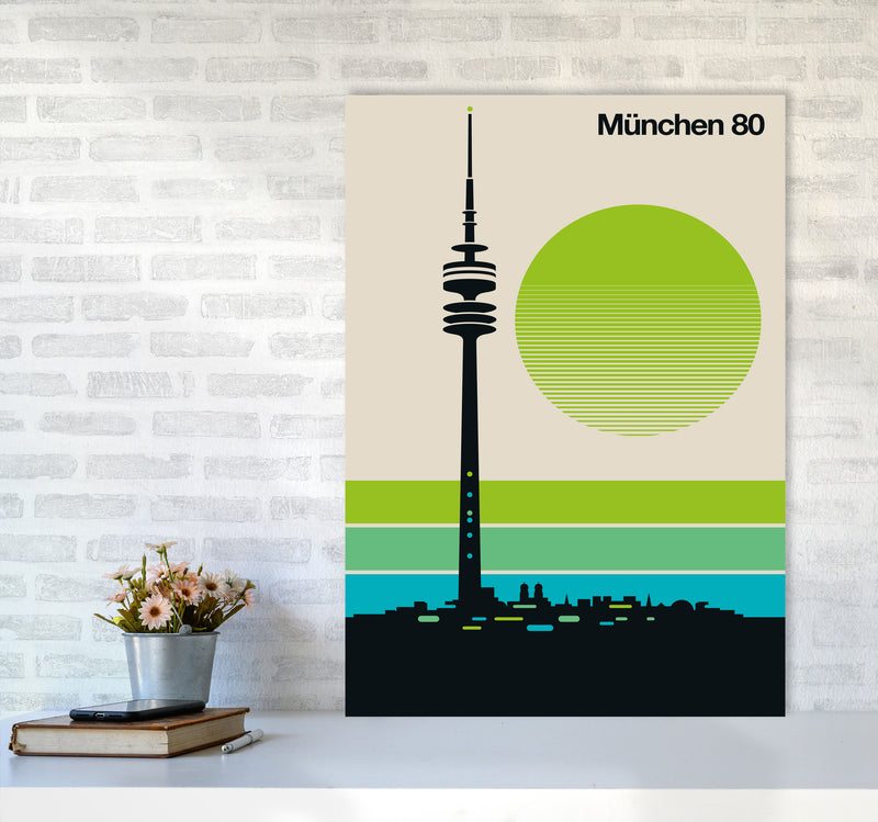 München 80 Art Print by Bo Lundberg A1 Black Frame