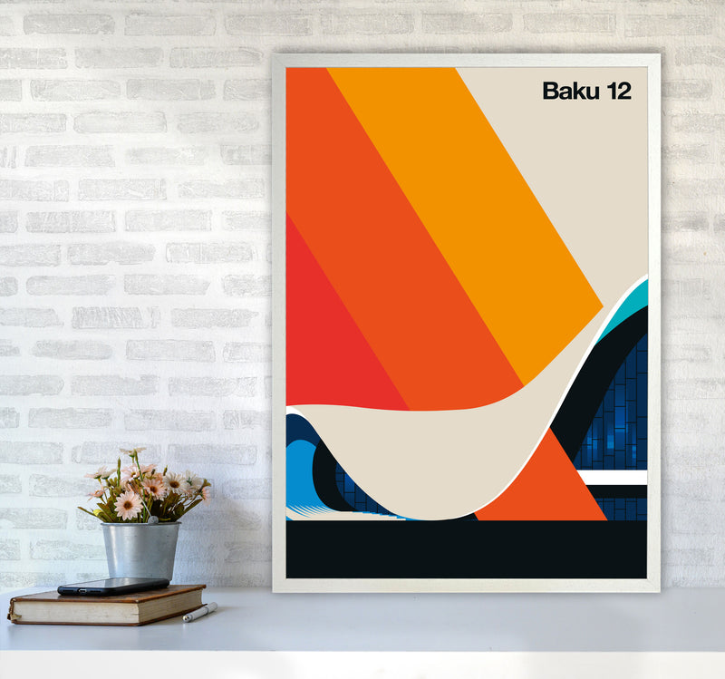 Baku 12 Art Print by Bo Lundberg A1 Oak Frame