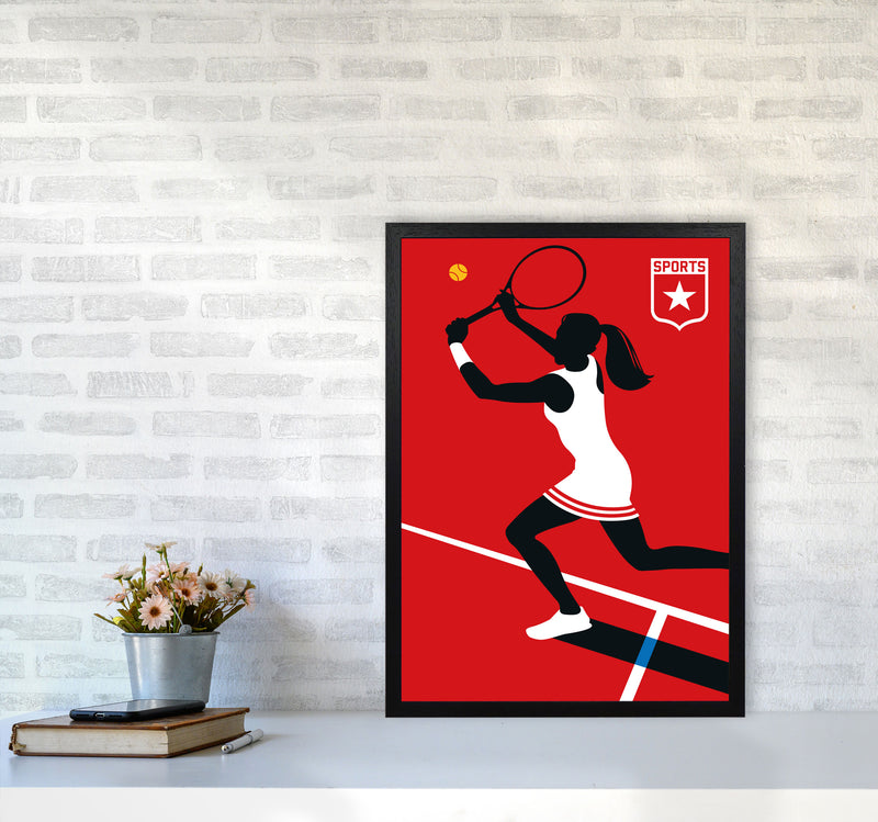 Tennis Art Print by Bo Lundberg A2 White Frame