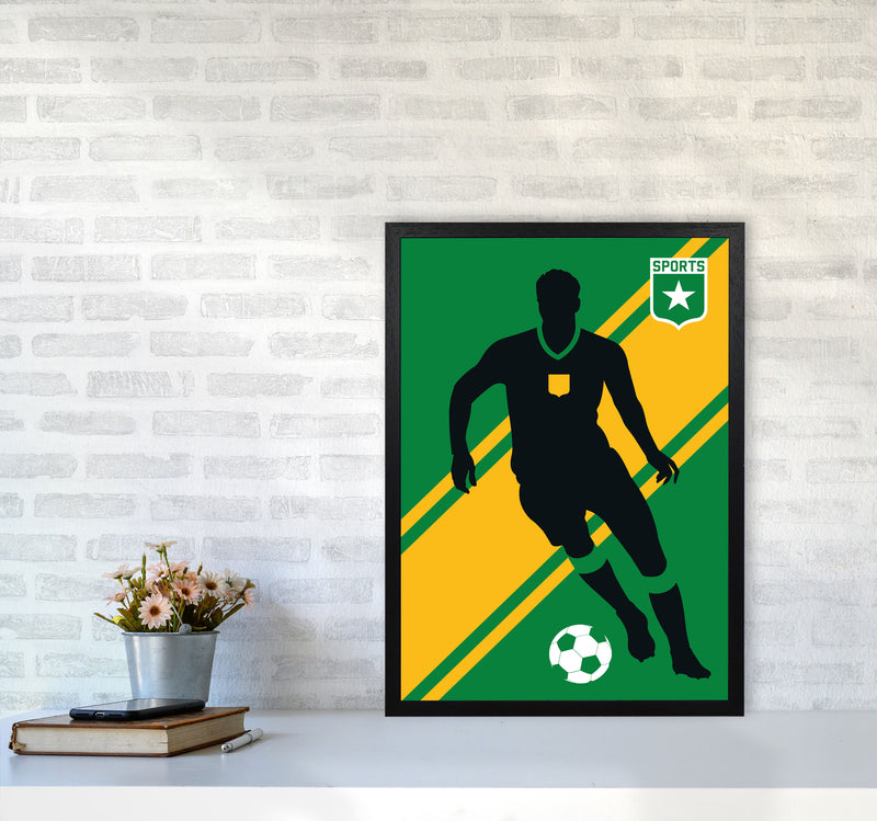 Football Art Print by Bo Lundberg A2 White Frame