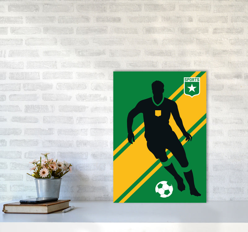 Football Art Print by Bo Lundberg A2 Black Frame