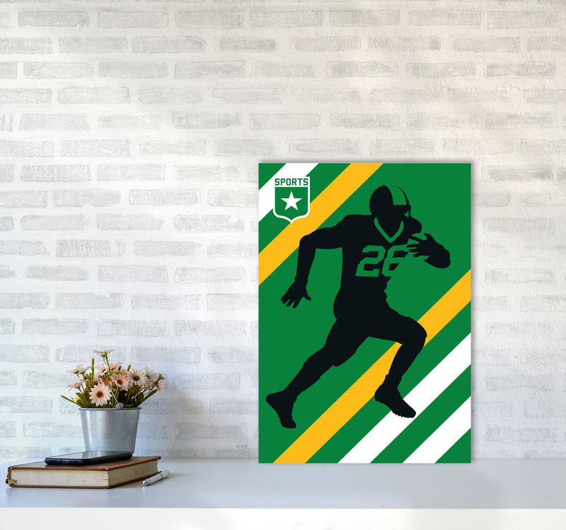 American Football Art Print by Bo Lundberg A2 Black Frame