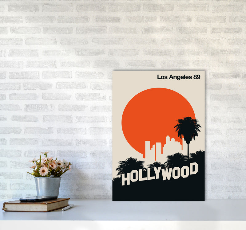 Los Angeles 89 Art Print by Bo Lundberg A2 Black Frame