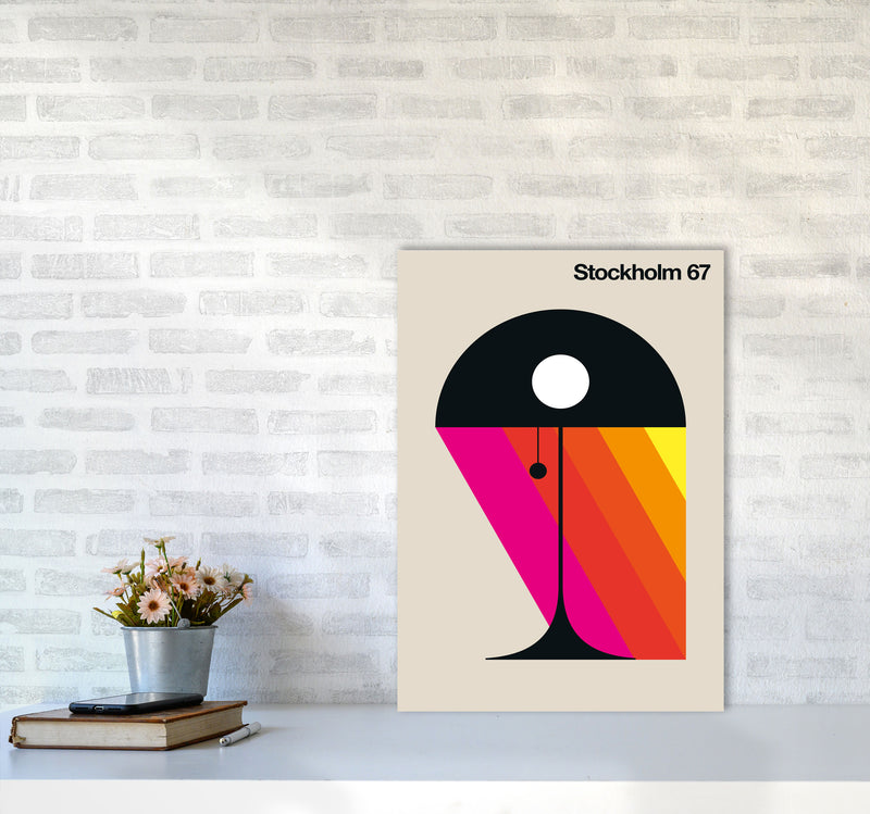 Stockholm 67 Art Print by Bo Lundberg A2 Black Frame