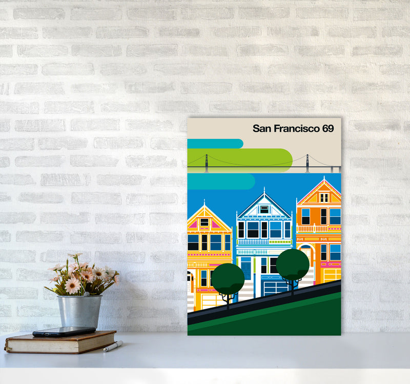 San Francisco 69 Art Print by Bo Lundberg A2 Black Frame
