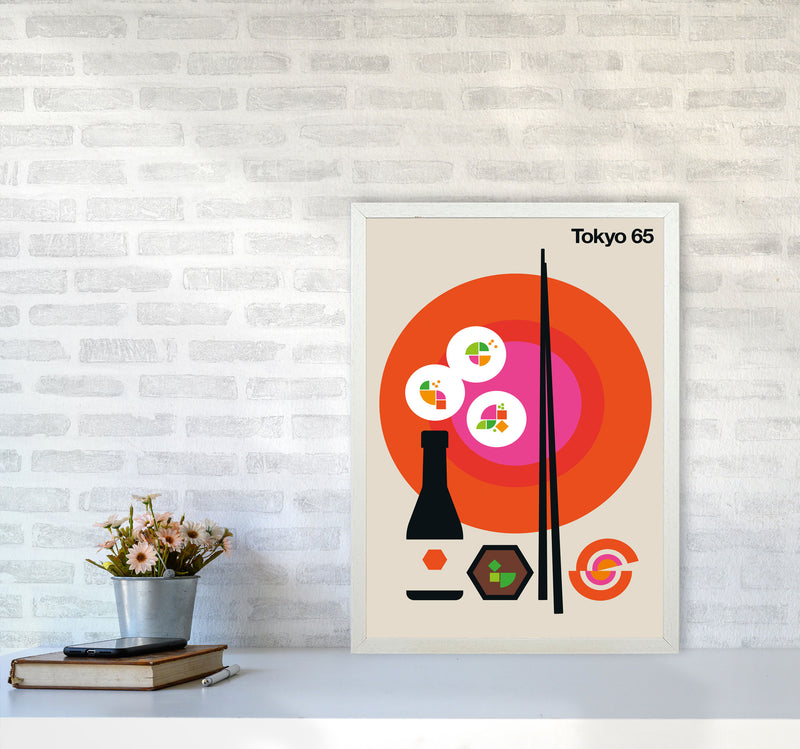 Tokyo 65 Art Print by Bo Lundberg A2 Oak Frame