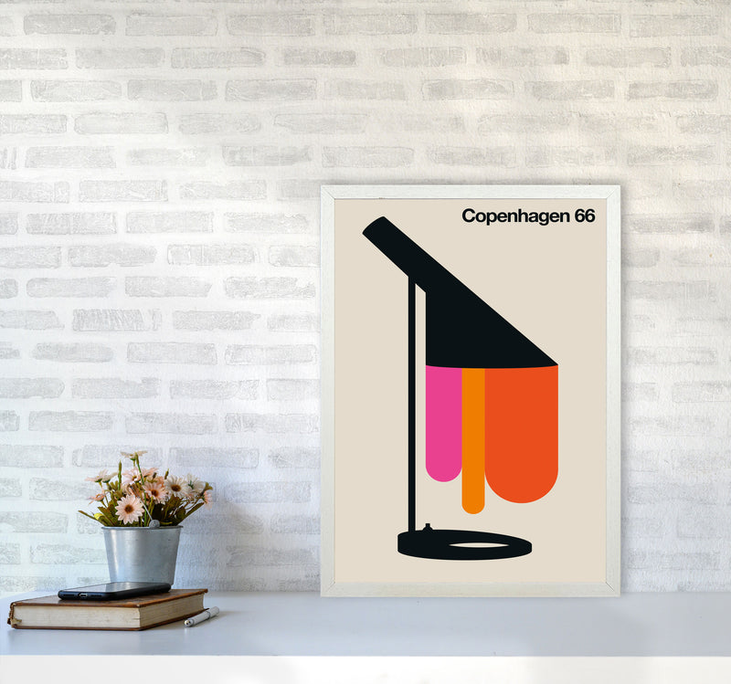Copenhagen 66 Art Print by Bo Lundberg A2 Oak Frame
