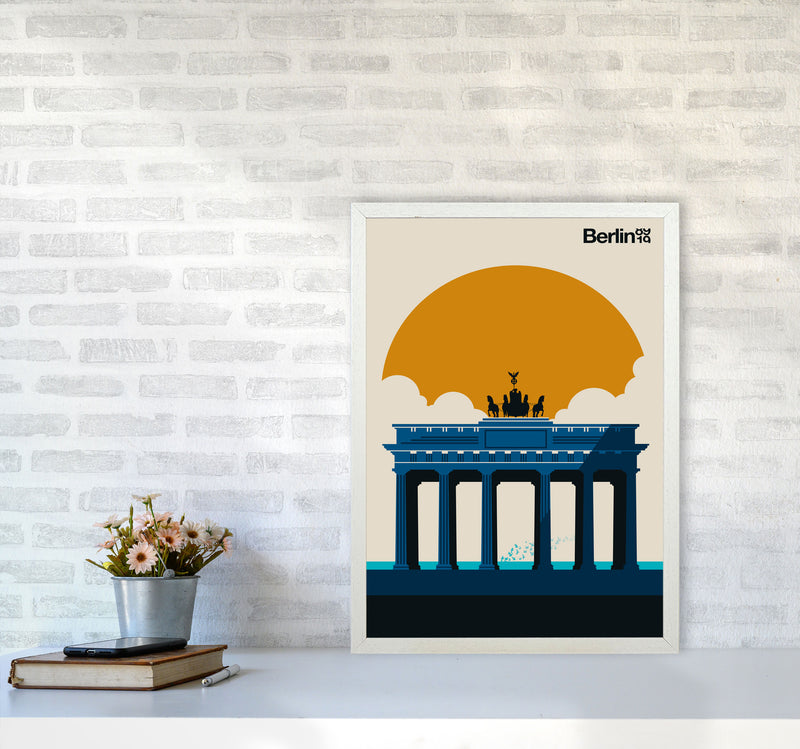 Berlin 89 19 Art Print by Bo Lundberg A2 Oak Frame