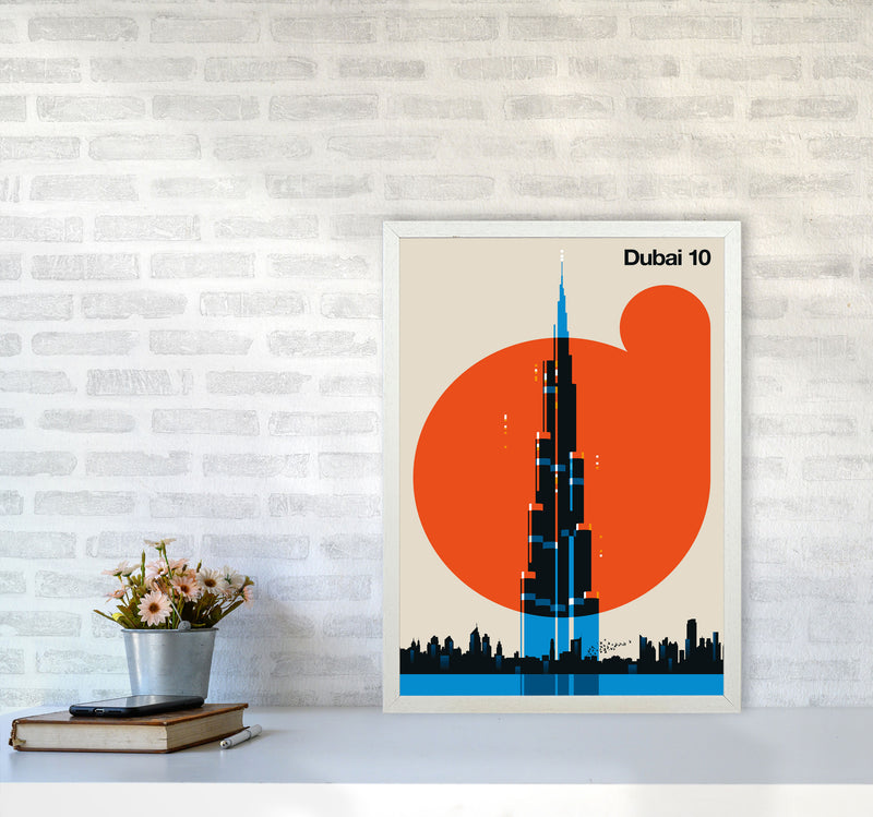 Dubai 10 Art Print by Bo Lundberg A2 Oak Frame