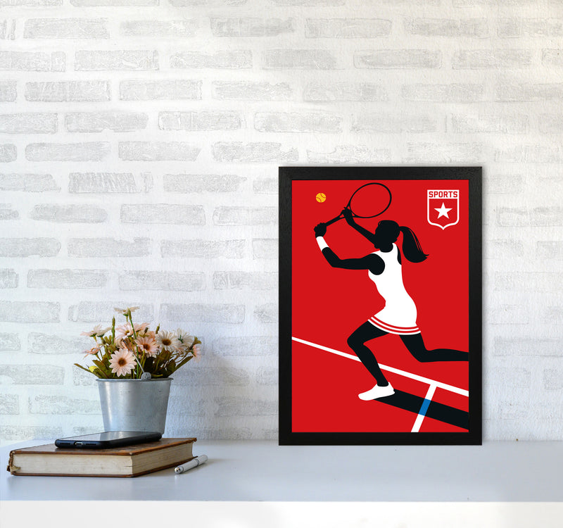 Tennis Art Print by Bo Lundberg A3 White Frame