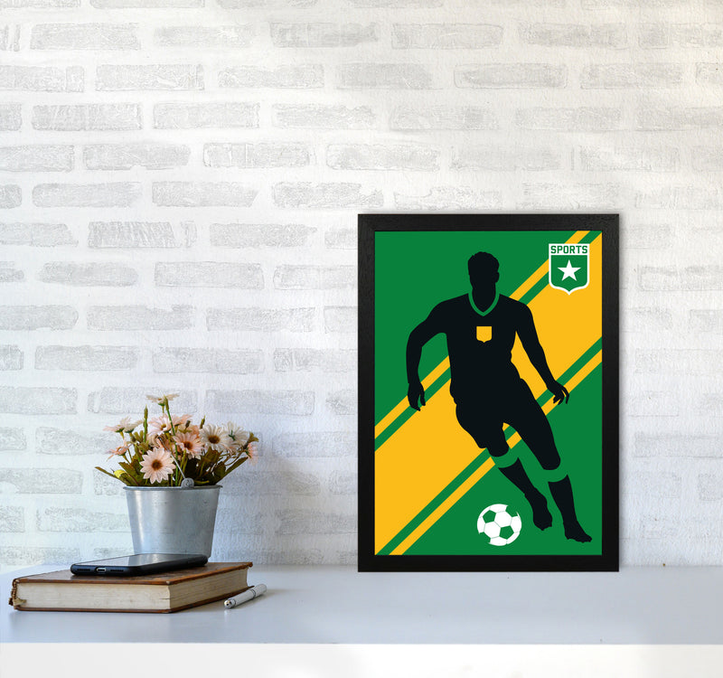 Football Art Print by Bo Lundberg A3 White Frame