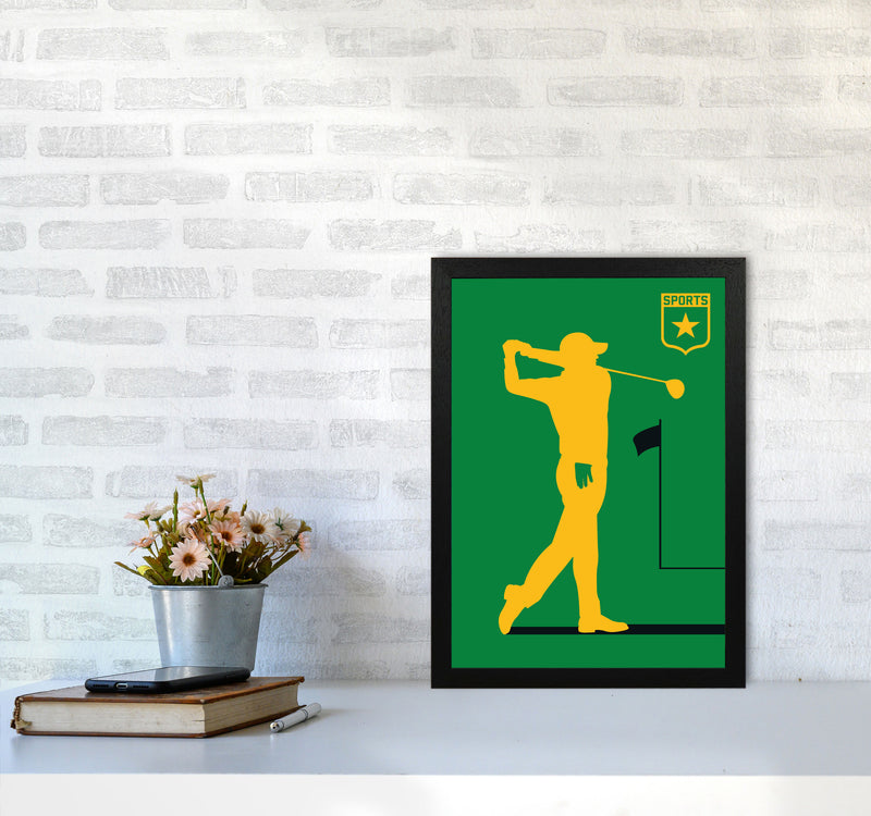 Golf Green Art Print by Bo Lundberg A3 White Frame
