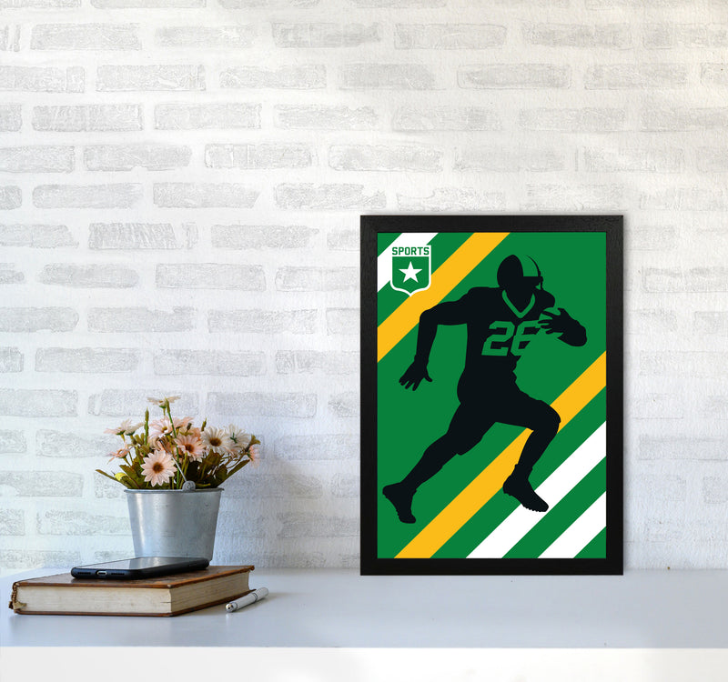 American Football Art Print by Bo Lundberg A3 White Frame