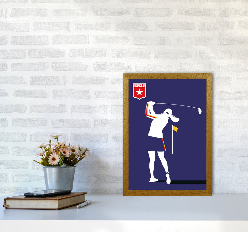Golf Blue Art Print by Bo Lundberg A3 Print Only