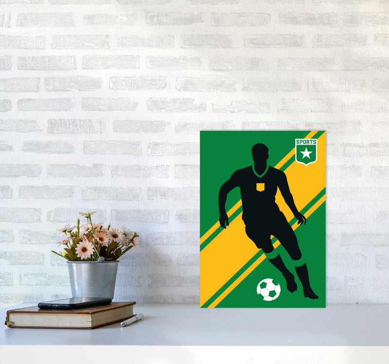Football Art Print by Bo Lundberg A3 Black Frame