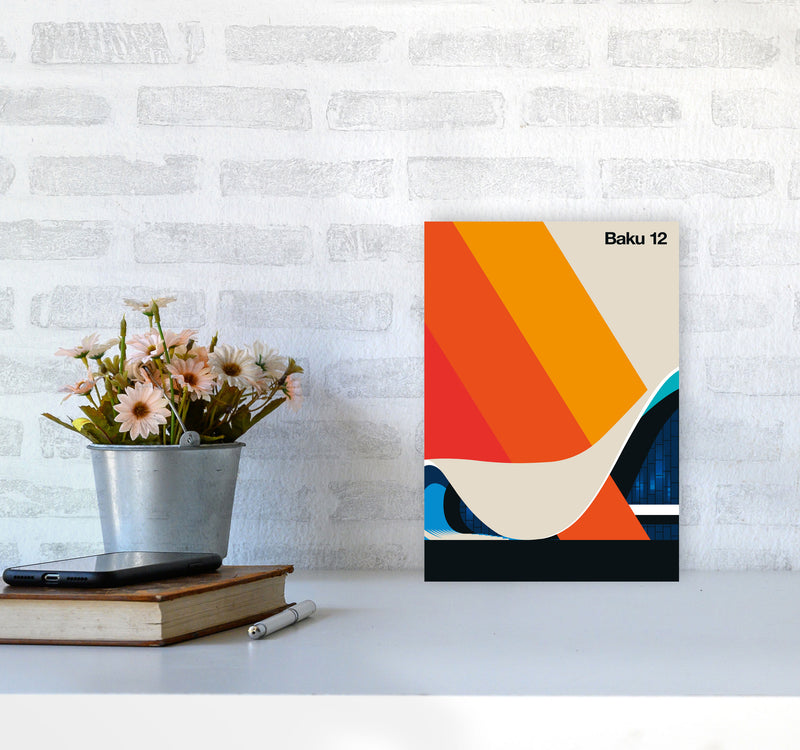 Baku 12 Art Print by Bo Lundberg A4 Black Frame
