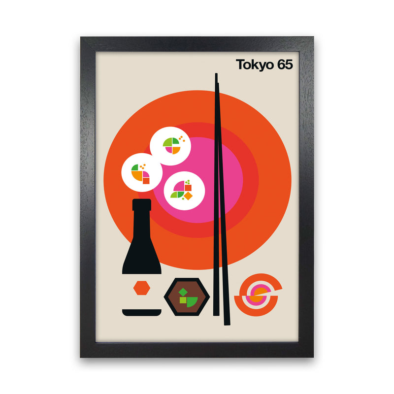 Tokyo 65 Art Print by Bo Lundberg Black Grain