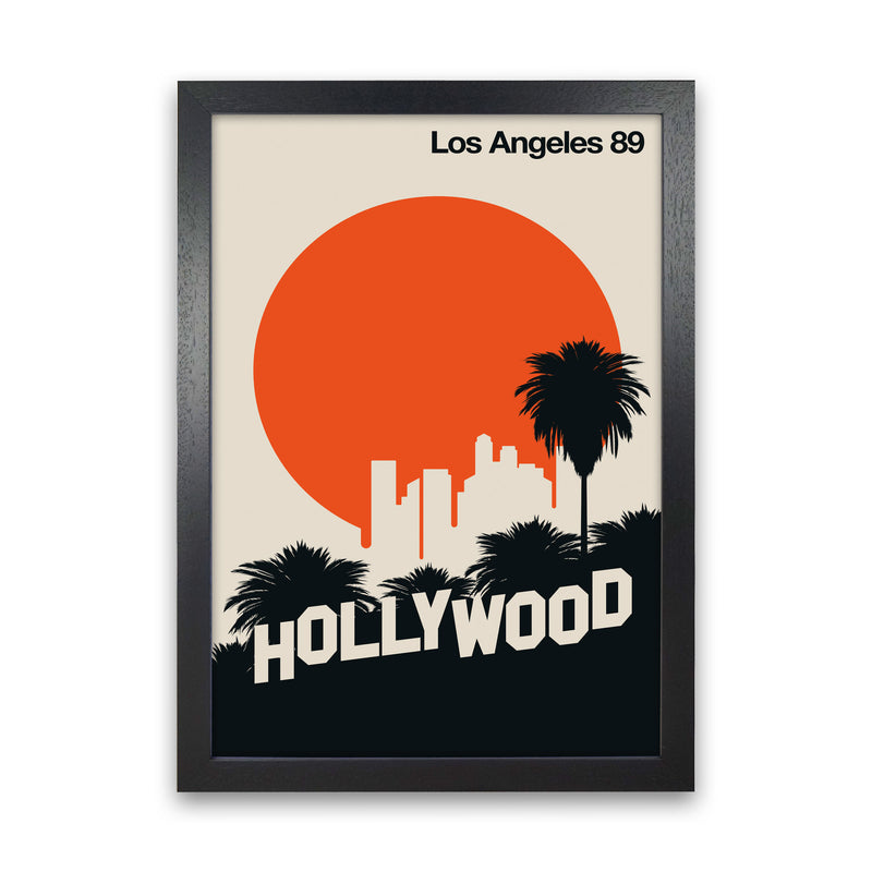 Los Angeles 89 Art Print by Bo Lundberg Black Grain