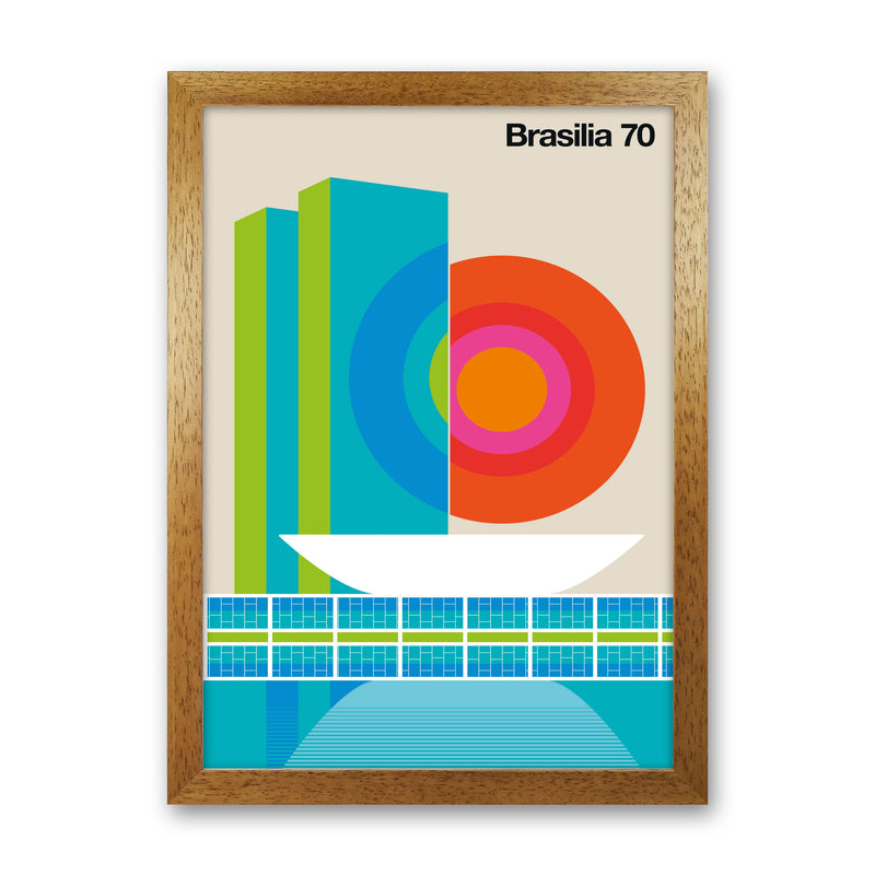 Brasilia 70 Art Print by Bo Lundberg Oak Grain