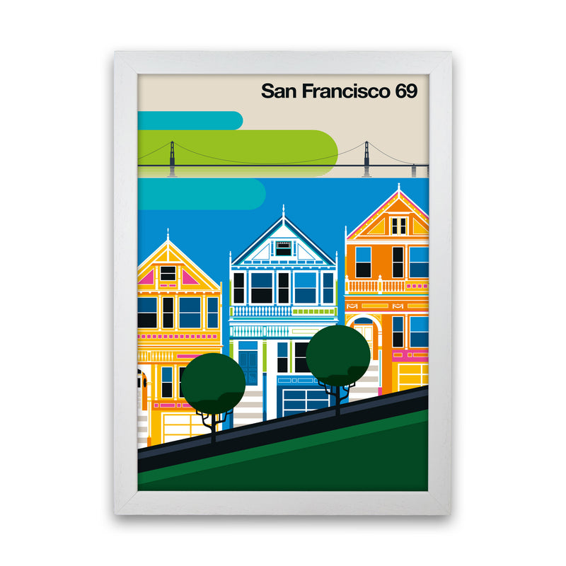 San Francisco 69 Art Print by Bo Lundberg White Grain