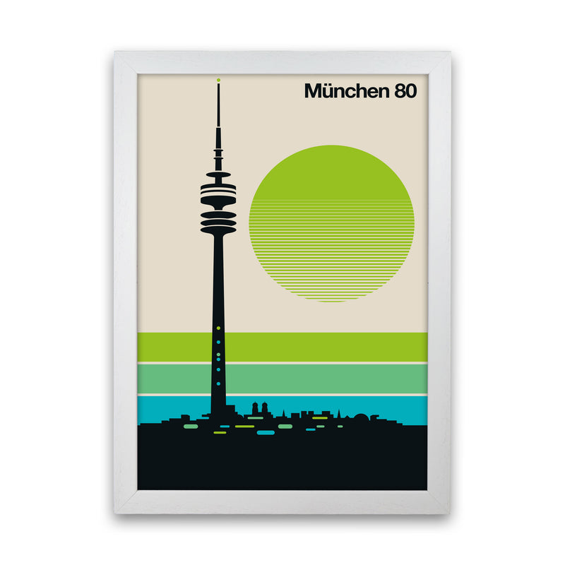 München 80 Art Print by Bo Lundberg White Grain