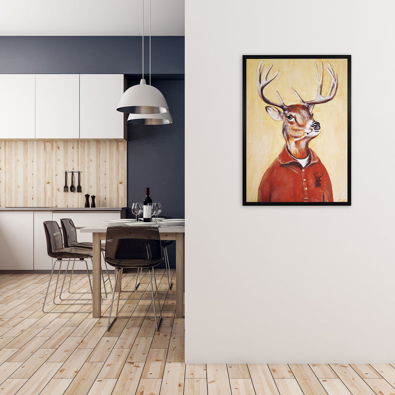 Deer 01 Art Print by Coco Deparis A1 White Frame